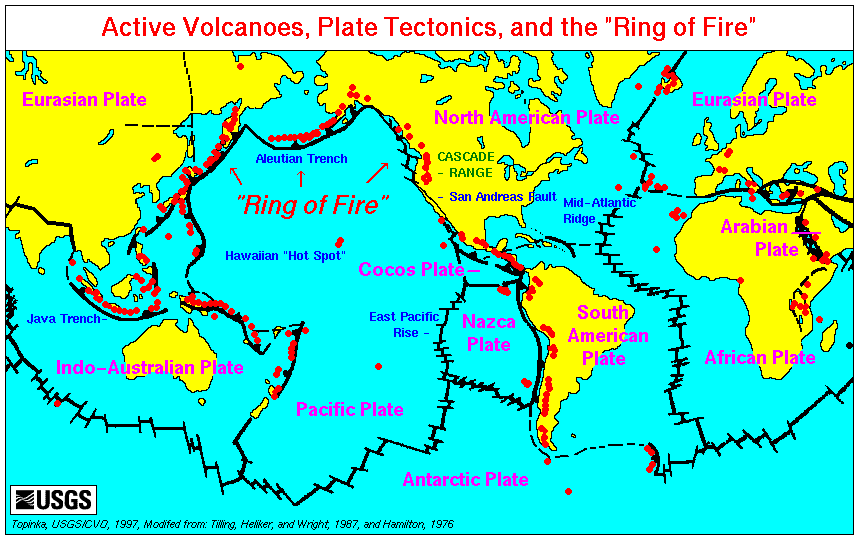 Map - plate tectonics world