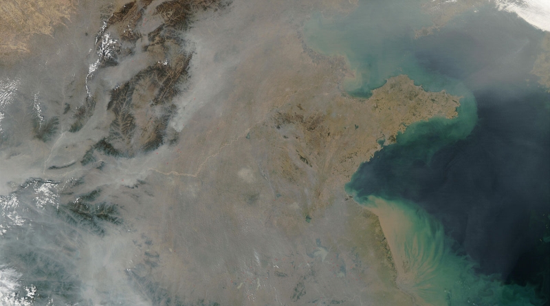 Pollution over east china
