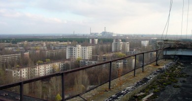 Ciew of Chernobyl taken from Pripyat